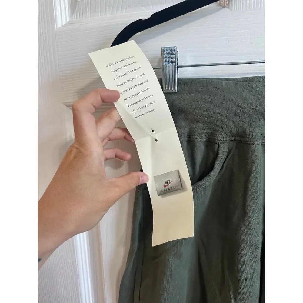 Nike NWT Deadstock Y2K Sweatshorts 100% Cotton Sz M Green 6